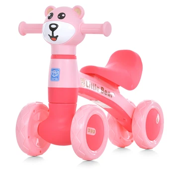 Беговел (велобег) детский BAMBI M 5762-3 с пластиковыми колесами 5.9", музыкой и подсветкой, Розовый