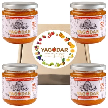 4 мандариновых джема без сахара с апельсином и мускатным орехом Yagodar
