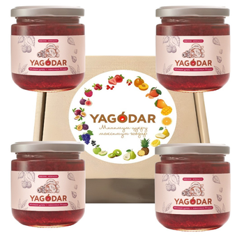 4 джема малина-апельсин с низким содержанием сахара Yagodar