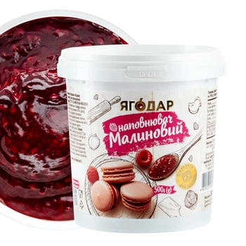 Малиновая начинка термостабильная, много ягод, с кусочками Yagodar, 500г