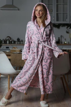 Fashions • Халат женский длинный Flavia Fashions 42-48 светло-розовый (1031/1-хал)