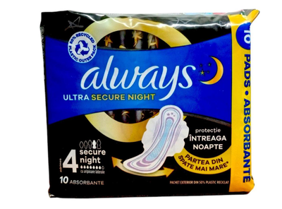 Гігієнічні прокладки Always Ultra Secure Night 10 шт