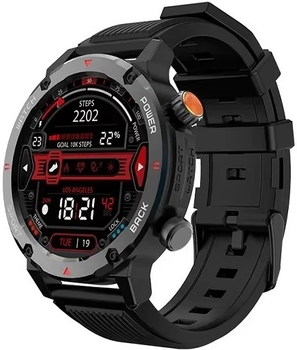 Smartwatch iMiki D2 Black Silicone Strap (6973626300691)