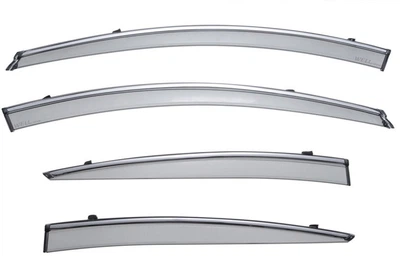 Дефлекторы окон Wellvisors с хромированным молдингом передние и задние Volvo S60 2011-2018 4 шт (3-847VO002)