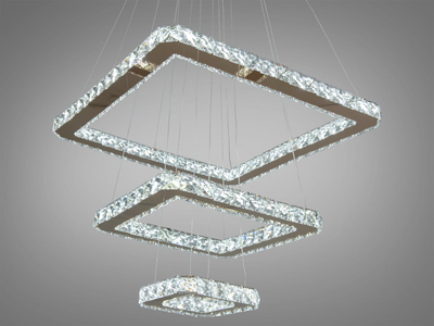 Современная подвесная хрустальная светодиодная люстра на тросах, THE LIGHT 75W, золото