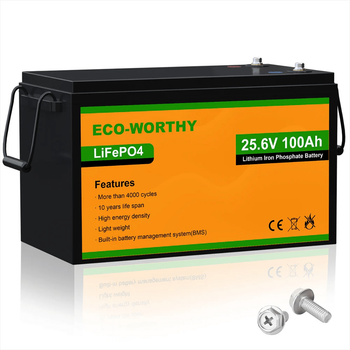 Аккумулятор Eco Worthy LiFePO4 24V 100Ah (2560Wh) со встроенным BMS, 3000+ циклов