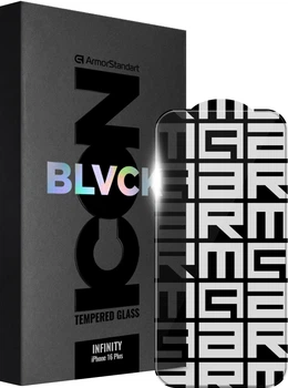 Защитное стекло ArmorStandart Infinity Black Icon 2.75D для смартфона Apple iPhone 16 Plus (ARM80300)