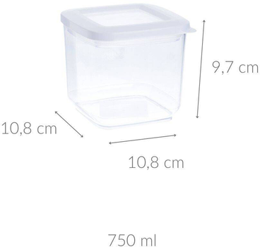 Pojemnik na artykuły sypkie Excellent Houseware transparentny 750 ml (8720573137003)