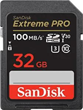 Карта пам'яті Sandisk SD 32GB C10 UHS-I U3 R100/W90MB/s Extreme Pro V30 (SDSDXXO-032G-GN4IN)