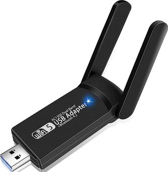 Двухдиапазонный адаптер USB Wi-Fi 5 ГГц / 2.4 ГГц + Bluetooth 4.2
