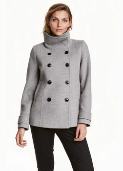 Пальто H&M 38 Серый (HM-0390162-4-Grey)