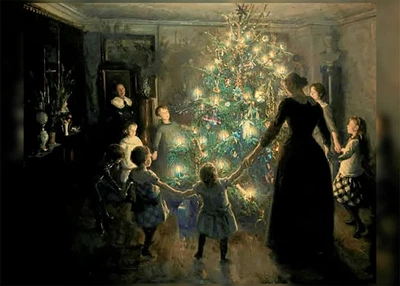 Листівка Cardsforsoul Йогансен Віґґо: Щасливого Різдва (1891) 10,50 Х 14,8 см