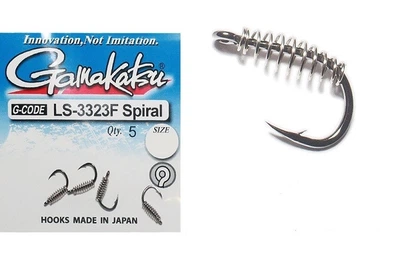 Крючок GAMAKATSU LS-3323F SPIRAL № 08 5шт,25915