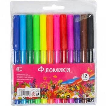 Детские Фломастеры"Фломики" CR550-12-2, 12 штук
