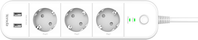 Розумний подовжувач Wi-Fi Tenda SP15 3 x 230 V (6932849426090)