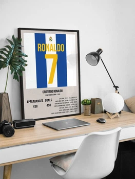Постер футболка Кріштіану Роналду у рамці / Cristiano Ronaldo / футболка Роналдо Реал Мадрид