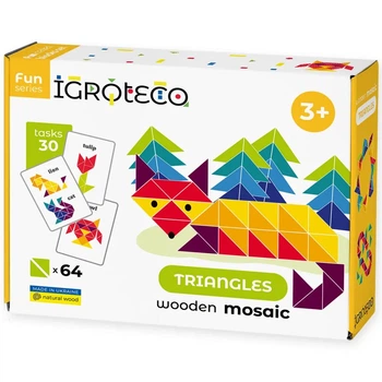Дерев'яна трикутна мозаїка IGROTECO 64 деталі