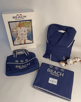 Халат набір жіночий Maison D'or Beach Paradise Navy S