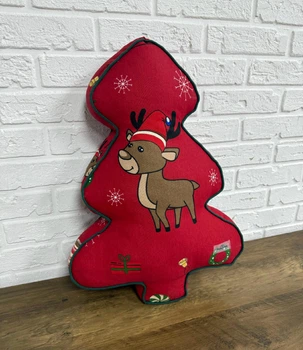Подушка новогодняя Елка X-mas Fawn 45х60 см красная