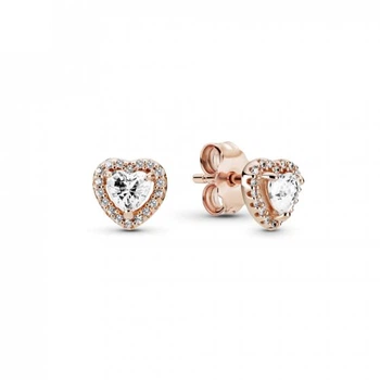 Серебряные серьги с позолотой Pandora Rose 288427C01