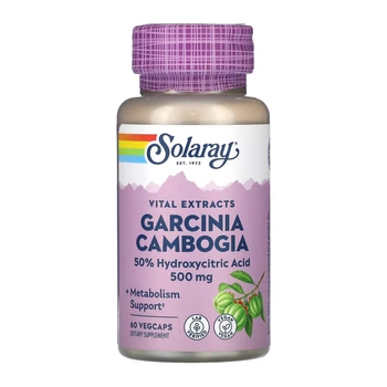 Гарцинія камбоджійська екстракт Solaray Garcinia Cambogia Fruit Ext 500mg 60 вег. капсул
