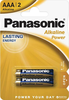Батарейки Panasonic Alkaline Power щелочные AAA блистер, 2 шт (LR03REB/2BP)