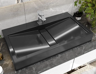 Раковина, Умывальник, накладной Status MIRAGE 80 Black