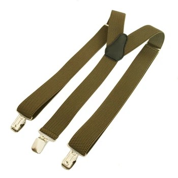 Подтяжки Gofin хаки однотонные 3,5 см Y образные PBP-4608