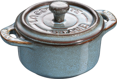 Каструля Staub Mini Cocotte кругла Антична Бірюзова 200 мл (4009839377013) 