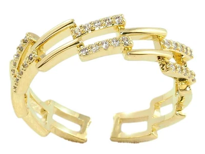 Каблучка XUPING QQMМ Позолота 14K "Декоративний орнамент із цирконієм" (187943) р.17-18