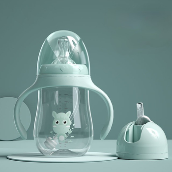 Пляшечка-поїльник антиколікова 2в1 Mommy Bag, Бірюзова, 240 мл