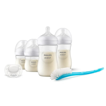 Набір для новонароджених Philips AVENT Natural Природний потік (4 пляшечки, щітка, пустушка)