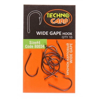 Крючок карповый Техно Карп "Wide Gape hook" №4,80034