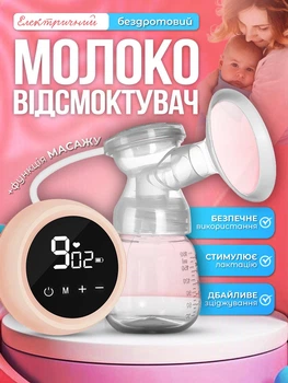 Молоковідсмоктувач ультратихий електричний портативний електро відсмоктувач молока з режимами молокоотсос вільні руки на USB