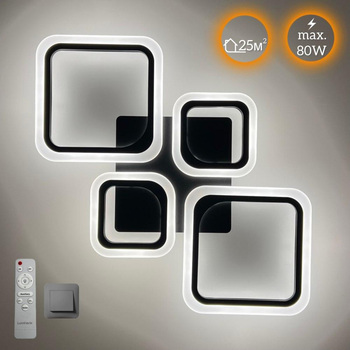 Світильник світлодіодний OVAL 80W 4S BLACK