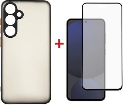 Комплект чехол для смартфона + стекло DENGOS Matte для Samsung Galaxy S24 FE Black (DG-KM-117)