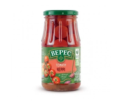 Томати мариновані черрі 500 g «TM Верес» с/б