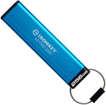 Pendrive Kingston IronKey Keypad 200 256GB USB Type-C Blue (IKKP200C/256GB)