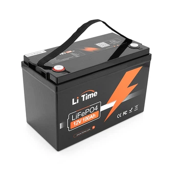 Аккумуляторная батарея Li-TIME LiFePO4 12.8 100Ач 640Wh,(100/100A) M8, 170*198*166mm