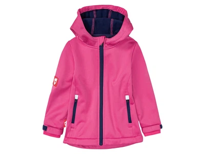 Куртка Softshell водовідштовхувальна та вітрозахисна для дівчинки Lupilu BIONIC-FINISH® ECO 375429 086-92 см (12-24 months) малиновий