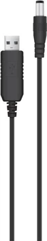 Кабель Kit USB-A > DC 5.5х2.5мм, 9V/1A, чорний (1283126565113)