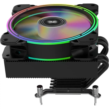 Кулер для процессора 2E GAMING Air Cool AC120T4-ARGB, LGA1700, 1200, 115x, 1366, AM5, AM4, AM3, AM3+, 4pin PWM, 3pin +5VARGB, TDP 130W (2E-AC120T4-ARG
