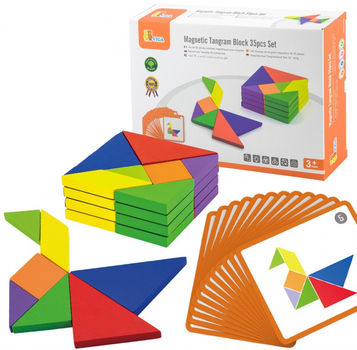 Układanka drewniana Viga Magnetic Tangram Block 35 elementów (6934510506438)