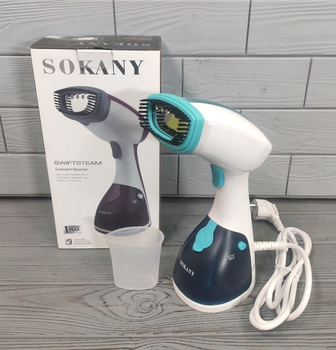 Вертикальний ручний відпарювач Sokany 1500W білий з синім (AJ-2205)