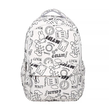 Рюкзак Lesko 601928 White 20L с надписями и рисунками подростковый белый