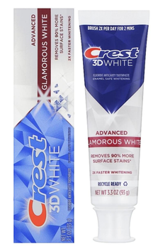 Суперотбеливающая зубная паста Crest 3D White Fluoride Anticavity Glamorous 93 g