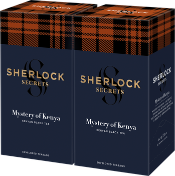 Упаковка чорного чаю Sherlock Secrets Mystery of Kenya 2 пачки по 2 г х 22 саше (2300000012958)