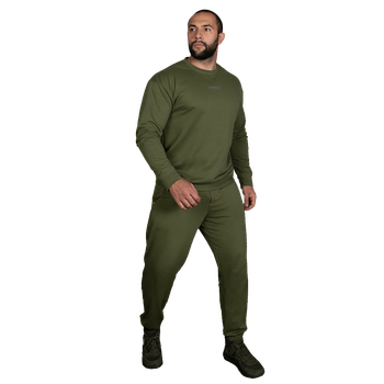 Спортивний костюм Basic Cotton Олива (7382), S