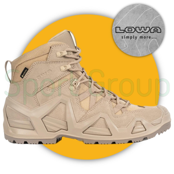 Черевики тактичні Lowa zephyr MK2 GTX Mid TF Desert (Бежевий) UK 10.5/EU 45