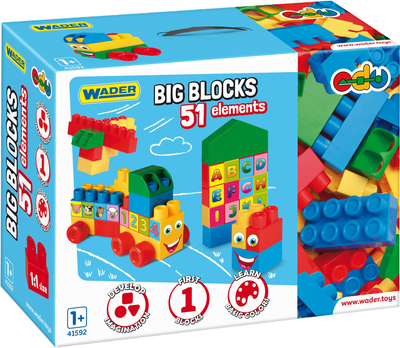 Конструктор Wader Big Blocks 51 елемент (5900694415928)